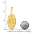 thumbnail image 4 of Large 14k Gold Heavy Plated Virgin Mary Of Guadalupe Pendant + 24" 2.2mm Curb Chain Necklace Set, 4 of 7