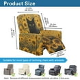 thumbnail image 7 of FKELYI Recliner Slipcover Stretchy Reclining Chair Cover with Pocket Non-Slip Sofa Couch Covers Sunflower Black Cat Print 4 Pcs Furniture Protective Covers, 7 of 7