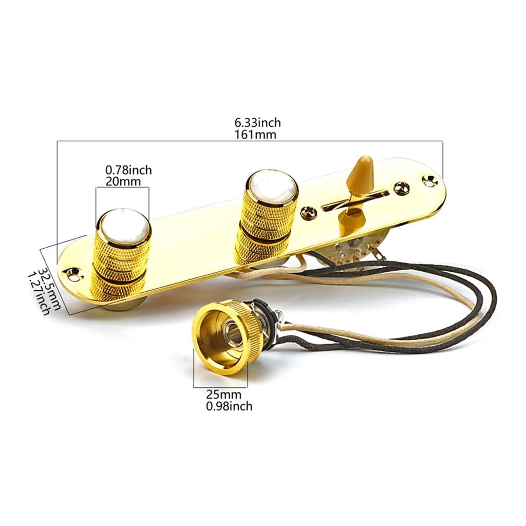 Yihuala Loaded Prewired Control Plate 3 Way Guitar Control Plate with 3 Way Electric Guitar Part Replacement