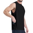 thumbnail image 1 of asjyhkr Mens Mesh Tank Tops Lightweight Running Gym Athletic Shirts Sleeveless Crew Neck Shirts With Pockets, 1 of 5