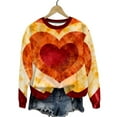 thumbnail image 6 of Craaazy Women's Cute Valentines Day Tops Loose Crew Neck Long Sleeve T-Shirts, 6 of 9