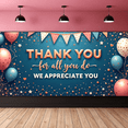 thumbnail image 4 of Decorative Design Thank You Banner Appreciation Theme Balloon Decoration Festive Colors Celebration Banner for Gratitude Events Employee Appreciation Party Indoor Decoration, 4 of 7