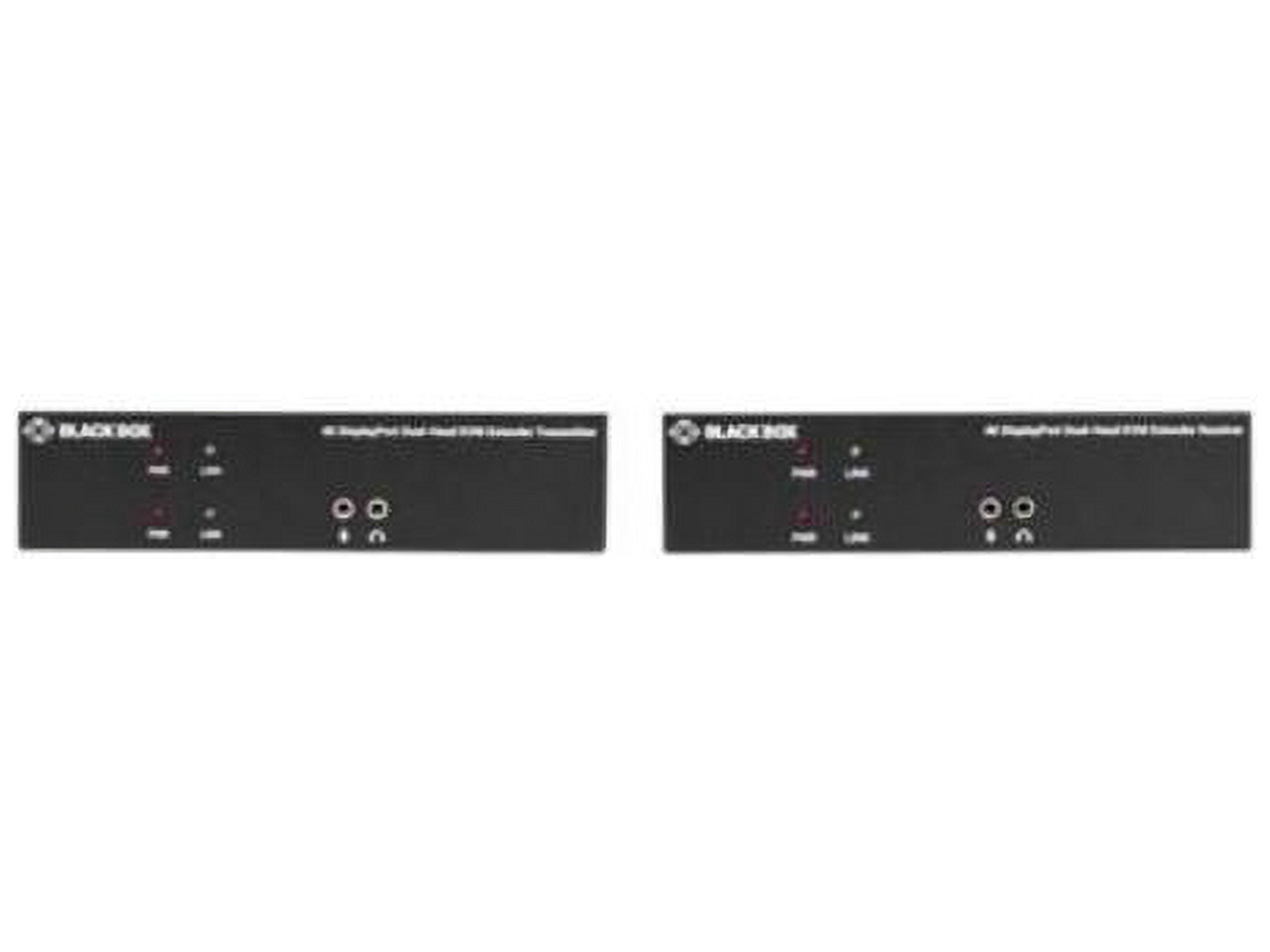 Black Box KVX Series KVXLCDPF-200 KVM Extender over Fiber - 4K, Dual-Head, DisplayPort, USB 2.0, Serial, Audio, Local Video