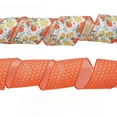thumbnail image 4 of Wired Ribbon Orange Yellow Lemon Ribbon for DIY Bow Wreaths Decoration 2 Rolls(2.48in×5yd）, 4 of 6