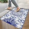 thumbnail image 3 of Blue Boho Door Mat Welcome Door Mat for Front Door, Home Entrance, Yard, Floor, Patio, Non Slip Spring Summer Welcome Mat Indoor Outdoor Doormat 0"*", 3 of 6