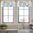 thumbnail image 4 of LALILO Kitchen Curtain Valance Tropical Sea Landscape Blue Rod Pocket Window Curtain 52"x 18" Set of 2, 4 of 7