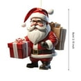 thumbnail image 4 of Sylvtty 1 Pair Santa Claus Pendants Acrylic Colorful Hanging Christmas Decorations Classic Santa Festive Holiday Decor Gifts for Friends Family, 4 of 6