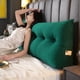 thumbnail image 1 of Cojín para cabecera de cama, respaldo grande triangular, bolsa suave simple, almohada para cintura, color sólido, cojín para respaldo de sofá, 1 of 1