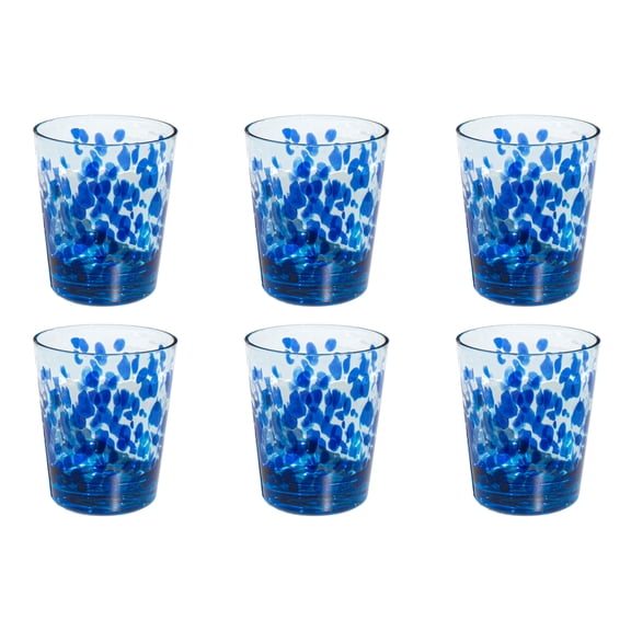 Vetro Acrylic Drinking Glass - Blue - 16.1 oz - Set of 6