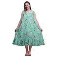 thumbnail image 1 of Bimba Vert Aigue-Marine2 Mérou Océan Imprimé Poisson Chemises de Nuit en Coton pour Femmes Robe Sans Manches Tenue de Nuit Robe Maxi Moyen, 1 of 6