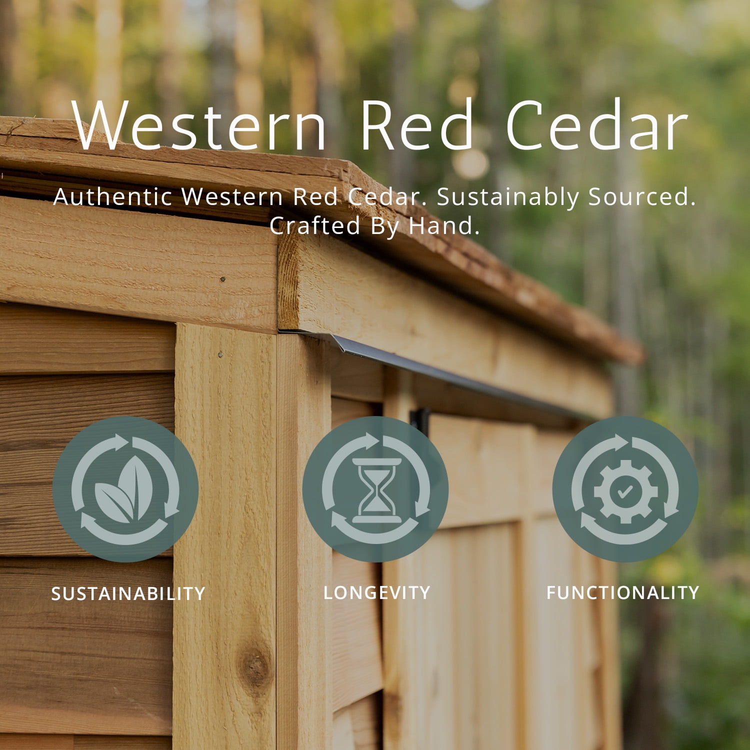 Outdoor Living Today 12x12 Western Red Cedar Sunshed Shed with Metal Roof
