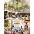 thumbnail image 5 of Sage Green Floral Table Cloth, Waterproof Tablecloth for Rectangle Tables, Spring Flowers Modern Abstract Art Farmhouse Reusable Washable Fabric Table Cover for Restaurant Kitchen Dining 60"x102", 5 of 8