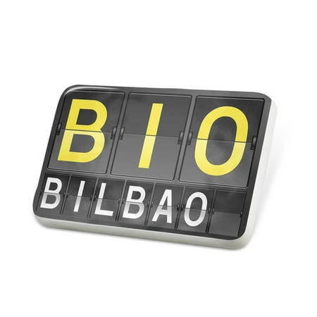 Porcelein Pin BIO Airport Code for Bilbao Lapel Badge – NEONBLOND