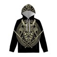 thumbnail image 3 of Sudadera con capucha con estampado de samurái japonés para hombre, sudadera con capucha con máscara impresa en 3D retro, sudadera con capucha de manga larga a la moda, jersey informal de calle, 3 of 5