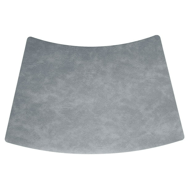 Manteles individuales de cuero resistentes al calor para mesa de comedor, manteles individuales estilo occidental con forma de abanico, resistentes al calor y a las manchas para la protección de