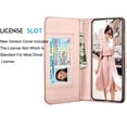thumbnail image 6 of Tiflook Wallet Case For Samsung Galaxy S23 Plus (6.6-inch) SM-S916 Card Slots Holder Carrying Flip PU Leather Cover [Detachable Magnetic Hard Case] Rose Gold, 6 of 7