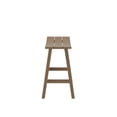thumbnail image 5 of GARDEN 24" Inches Adirondack Plastic Outdoor Bar Stools (Set of 2), Weathered Wood, 5 of 7