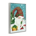 thumbnail image 4 of Stupell Industries Holiday Elf & Gifts Holiday Painting Gray Framed Art Print Wall Art, 20 x 30, 4 of 10