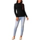 thumbnail image 2 of Suéter casual de manga larga con cuello redondo para mujer, ajuste slim, negro, talla S, 2 of 5