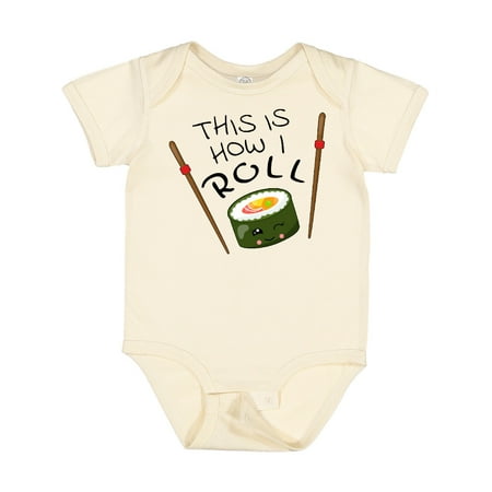 

Inktastic This is How I Roll- Cute Sushi Gift Baby Boy or Baby Girl Bodysuit