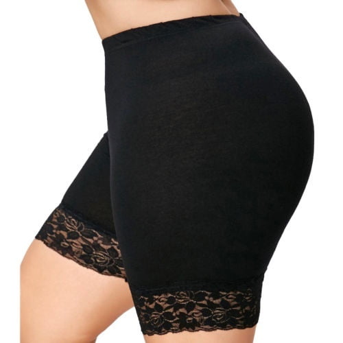 Nouveau Grande Taille pour Femme Taille Mid Rise Shorts de Dentelle Pantalons de Sport Elastiques Decontractes Pantalons Walmart