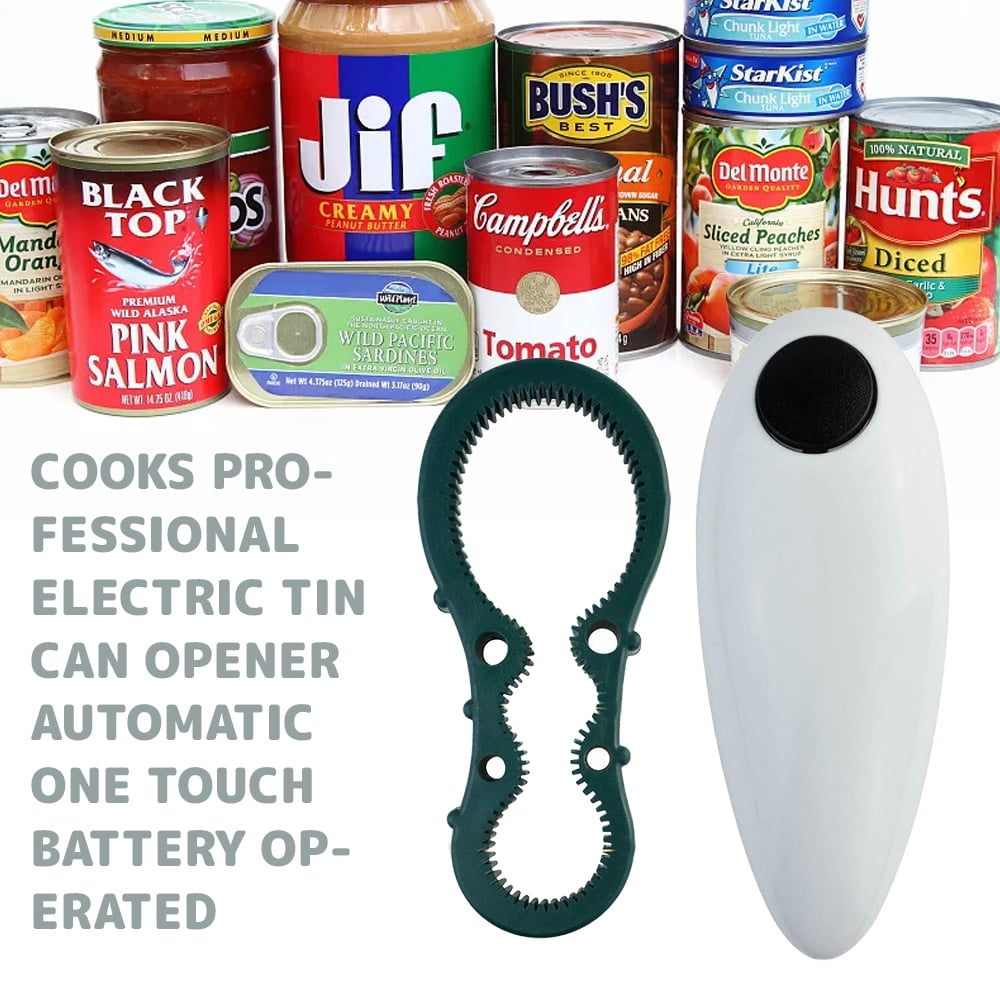 Electric Can Opener Mini Convenient One Touch Automatic Electric Kitchen Can Tin Bottle Opener Hands Free Jar Can Tin Opener 