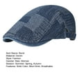 thumbnail image 6 of Mens Denim Cotton Newsboy Cap Ivy Gatsby Driving Hunting Cabbie Hats, 6 of 6