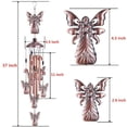 thumbnail image 3 of 36" Garden Angel Wind Chimes Outdoor Indoor Decor With 4 Aluminum Tubes 6 Bells 7 Angels Mobile Romantic Wind Catcher Angel Windchimes for Home, Xmas Mom Gifts, Balcony, Festival, Garden Decor, 3 of 8