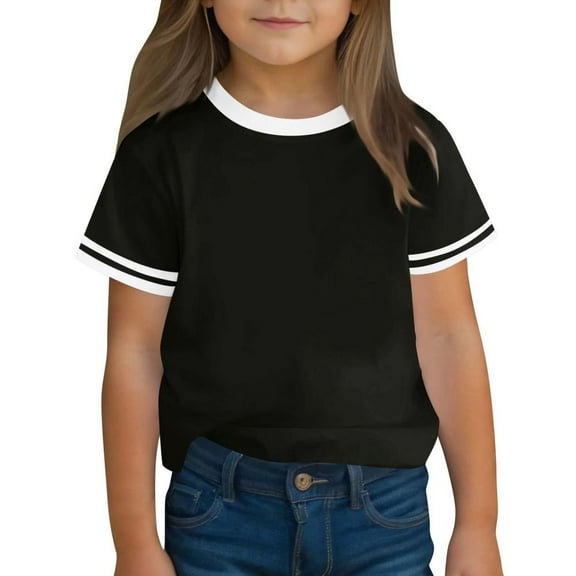 Bxsruta Shirts for Kids, Fashion Print Short Sleeve T-Shirt, Casual Soft Cotton Blend Top