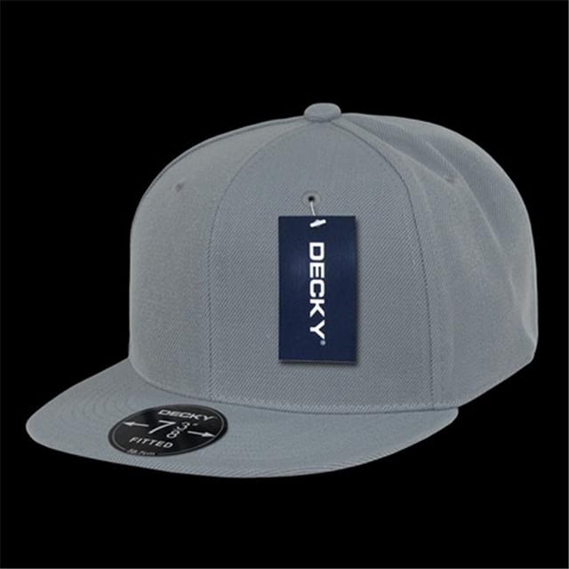 Decky RP1-PL-GRY-22 Retro Fitted Caps Grey - 6.86