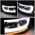 thumbnail image 4 of DNA Motoring For 06-09 Dodge Ram LED DRL Sequential Signal Projector Headlight Lamps Pair Chrome Amber, 4 of 6