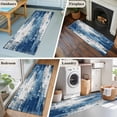 thumbnail image 5 of Blue White Abstract Art Runner Rug for Hallway 2x6ft, Modern Painting Mottled Texture Non Slip Floor Mat Washable Low-Profile Indoor Carpet for Living Room, Bedroom, Dining Room, 5 of 9