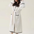 thumbnail image 2 of Timegard Womens Long Bathrobe Fleece Hoodies Robe Nightgowns Fall Winter Warm Comfort Pajamas Homewear, 2 of 3
