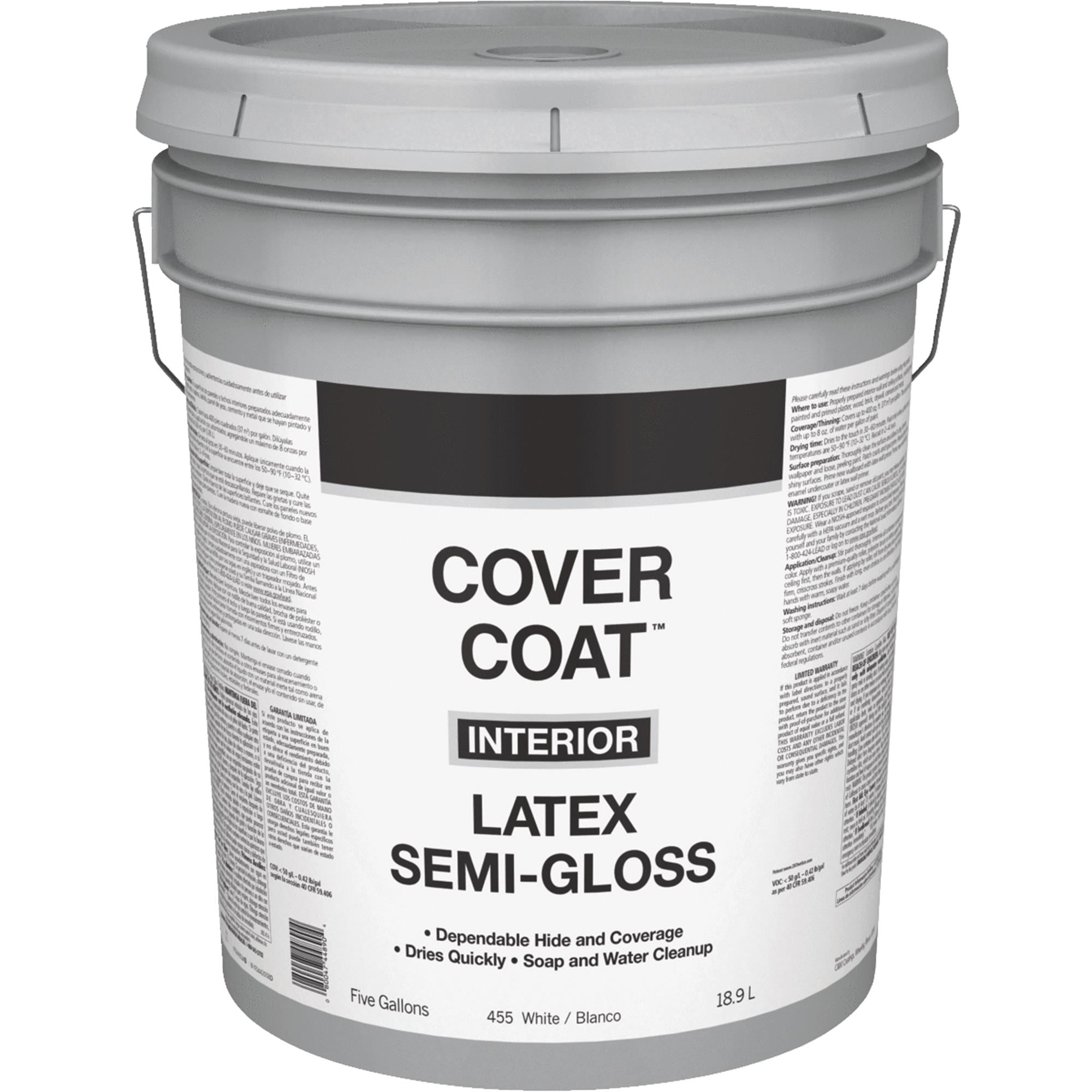 Cover Coat Latex SemiGloss Interior Wall Paint