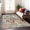 thumbnail image 5 of HomeRoots 621981 10 x 14 ft. Terra Cotta Gray & Ivory Abstract Washable Transitional Indoor & Outdoor Rectangle Area Rug, 5 of 7