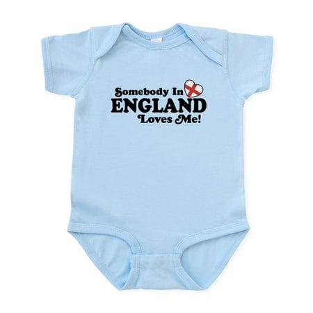 

CafePress - Somebody In England Loves Me Infant Bodysuit - Baby Light Bodysuit Size Newborn - 24 Months