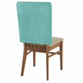 thumbnail image 3 of Turquoise Linen Chair Back Cover Only, Farmhouse Pure Color Linen Textured Chair Back Covers Set of 6, Removable Washable Slipcovers for Dining Room, Wedding & Holiday Decoration, 3 of 9