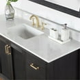 thumbnail image 5 of Hadiya 60" Single Bathroom Vanity Set in Black Oak with Aosta White Composite Stone Countertop with Mirror, 5 of 8