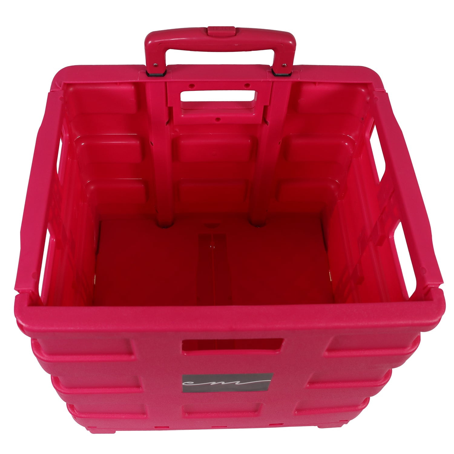 Everything Mary Collapsible Rolling Craft Cart with Lid, Pink