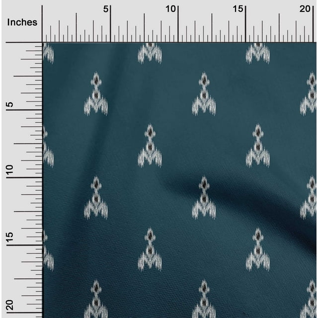 oneOone Polyester Lycra Fabric Ethnic Ikat Decor Fabric Printed BTY 56 Inch Wide