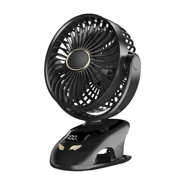 Ventilador pequeño Sunnimix Ventilador de clip Flexible 3000mAh negro