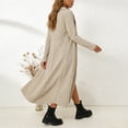 thumbnail image 3 of Women's 2 Piece Sweater Dress Set Knit Long Sleeve Open Front Cardigan And Bodycon Mini Dress Fall Outfit, 3 of 8