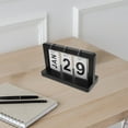 thumbnail image 3 of IBASETOY Elegant Wooden Flip Calendar Black Reusable for Home Office Decor, 3 of 7