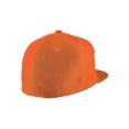 thumbnail image 3 of Top Headwear Plain Flat Bill Fitted Hat, Orange 7, 3 of 4