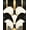 Black, Pattern 6, variant on ODIKA 4'x6' Machine Washable Non-Slip Area Rug, Art Fan Motif Decorative High Traffic Rug, Black, 148763