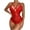 Red, variant on Gamivast Women Sexy Lingerie Backless Mini Teddy V Neck Bodysuit Floral Lace Lingerie Bodysuit Blue XL Lencería Sexy Para Mujer