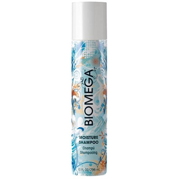 10 oz , Aquage Biomega Moisture Shampoo hair beauty, Pack of 1 w/ Sleekshop Pink Comb