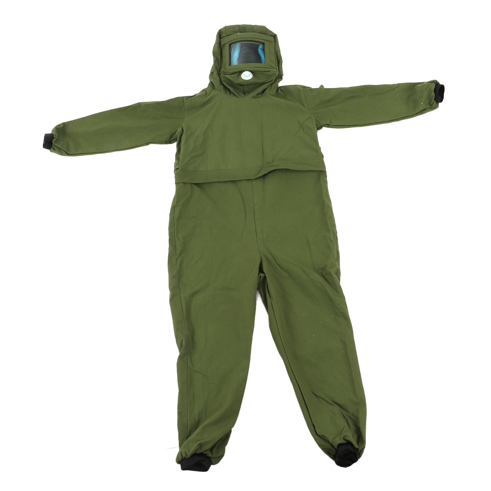 La capucha protectora del traje de chorro de arena previene la ...