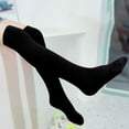 thumbnail image 4 of Bnwani Black Toddler Cotton Socks for Boys Non Slip Spring Crew Solid Color Socks 2-3t, 4 of 5