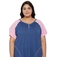 thumbnail image 6 of Oussum Women Nightdress Loungewear Dress Short Sleeve Long Sleepwear with Pockets, 6 of 8